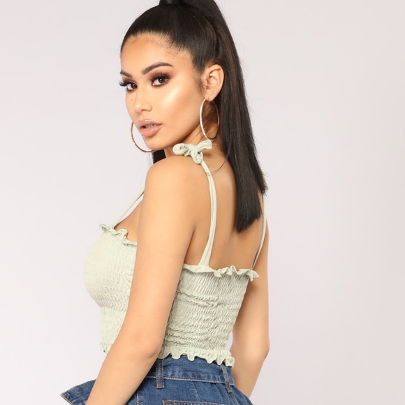 NEW Sage Crop Top - Picture 2 of 2